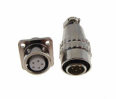 HQ 5 Contacts 5-Pin Aviation Plug Connector - XS12MF - Panel Mount Male Pin 