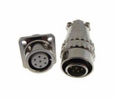 HQ 7 Contacts 7-Pin Aviation Plug Connector - XS12MF - Panel Mount Male Pin 