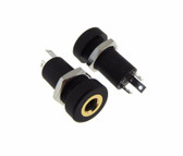 3.5mm Stereo Audio Headphone Jack 3 conductors Panel mount GP - Pack of 2 