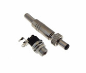 5.5mm x 2.1mm 5.5/2.1 DC Power Barrel Plug Jack Metal w/ Lock Cap Panel Mount RA 