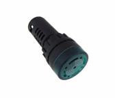 24V LED Signal and Buzzer Indicator M22 Panel Mount AC/DC - Green 