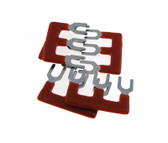 3 POS Shorting Bar Stripe For 15A Screw Barrier Terminal Block - Red - Pack of 5 