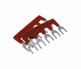 5 POS Shorting Bar Stripe For 15A Screw Barrier Terminal Block - Red - Pack of 2 