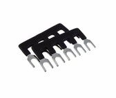 5 POS Shorting Bar Stripe For 15A Screw Barrier Terminal Block - BLK - Pack of 2 