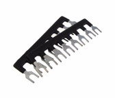 8 POS Shorting Bar Stripe For 15A Screw Barrier Terminal Block - BLK - Pack of 2 