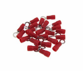 RV1.25-4 Insulated Terminal Ring Connectors Crimp 22-16AWG - Red - Pack of 100 