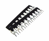 10 POS Shorting Bar Stripe For 15A Screw Barrier Terminal Block - BLK Pack of 2 