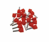 Terminal Block Insulated Wire Ferrules Connector TE - Red - 22AWG - Pack of 100 