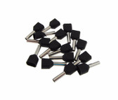 Terminal Block Insulated Wire Ferrules Connector TE - Black- 22AWG - Pack of 100 