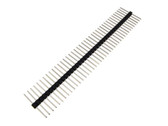 1x40 Pin 40P 2.54mm Straight Male Header Body Centered 21mm - Black- Pack of 5 