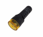 24V LED Signal and Buzzer Indicator M16 Panel Mount AC/DC - Yellow 