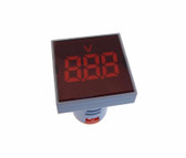 AC 60-500V Digital Voltage Meter Panel Mount M22 AD16-22 Square - Red 