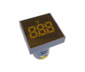 AC 60-500V Digital Voltage Meter Panel Mount M22 AD16-22 Square - Yellow 