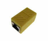 RJ45 Female to Female Adapter Inline Coupler Adapter Pin to Pin - Yellow 