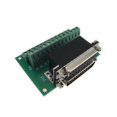 DB25 Male Female Signals Breakout Board Screw terminals vertical RA90 Dual GP 