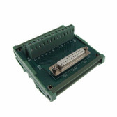 DB25 Female Signals Breakout Board Screw terminals vertical 180 Din Rail Mount 
