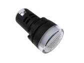 12V LED Signal Indicator Light M16 Panel Mount - White 