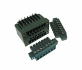 2x7 Pins Dual Rows 3.81mm Screw Terminal Block header & Plug Shrouded Flange RA 