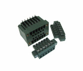 2x6 Pins Dual Rows 3.81mm Screw Terminal Block header & Plug Shrouded Flange RA 