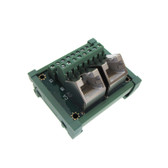 Dual  RJ45 Ethernet Connector Breakout Board Module 45D Screw Terminals Din Rail Mount  