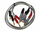 HQ LCR Meter Cable w/ 4 Banana Plug Connectors kelvin clip SMD 6ft 