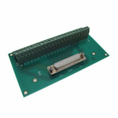 DB44 Female Signals Breakout Board Screw terminals vertical 180 