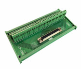 DB62 Female Signals Breakout Board PCB Module Screw terminals Din Rail Mount 