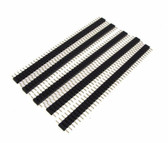 1x40 Pin 40P 2.0mm Straight Male Header Dual Body - Black- Pack of 5 