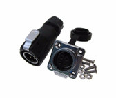 HQ 4 Contacts 4-Pin Aviation Plug Connector Panel Mount LP16 IP67 Waterproof 
