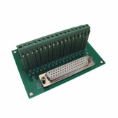 DB50 Female Signals Breakout Board Screw terminals vertical 180 