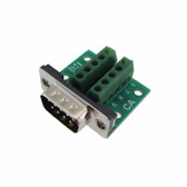 DB9 Male Signals Breakout Board Screw terminals Right angle Ultra thin 