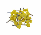 Terminal Block Insulated Wire Ferrules Connector TE - Yellow 22AWG - Pack of 100 