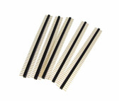 1x50 Single Row 1.27mm Straight Male Pin Header - Pack of 5 