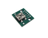 Mini B Type Mini USB Female Breakout Signals Board 5P - Green  