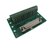 DB25 Female Signals Breakout Board Screw terminals vertical  