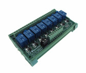 8 Channel 24VDC Relay Board PLC DIN Rail Mounting NPN/PNP 