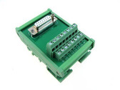 DB15 Female Signals Breakout Board Din Rail Mounting Header Screw terminals  