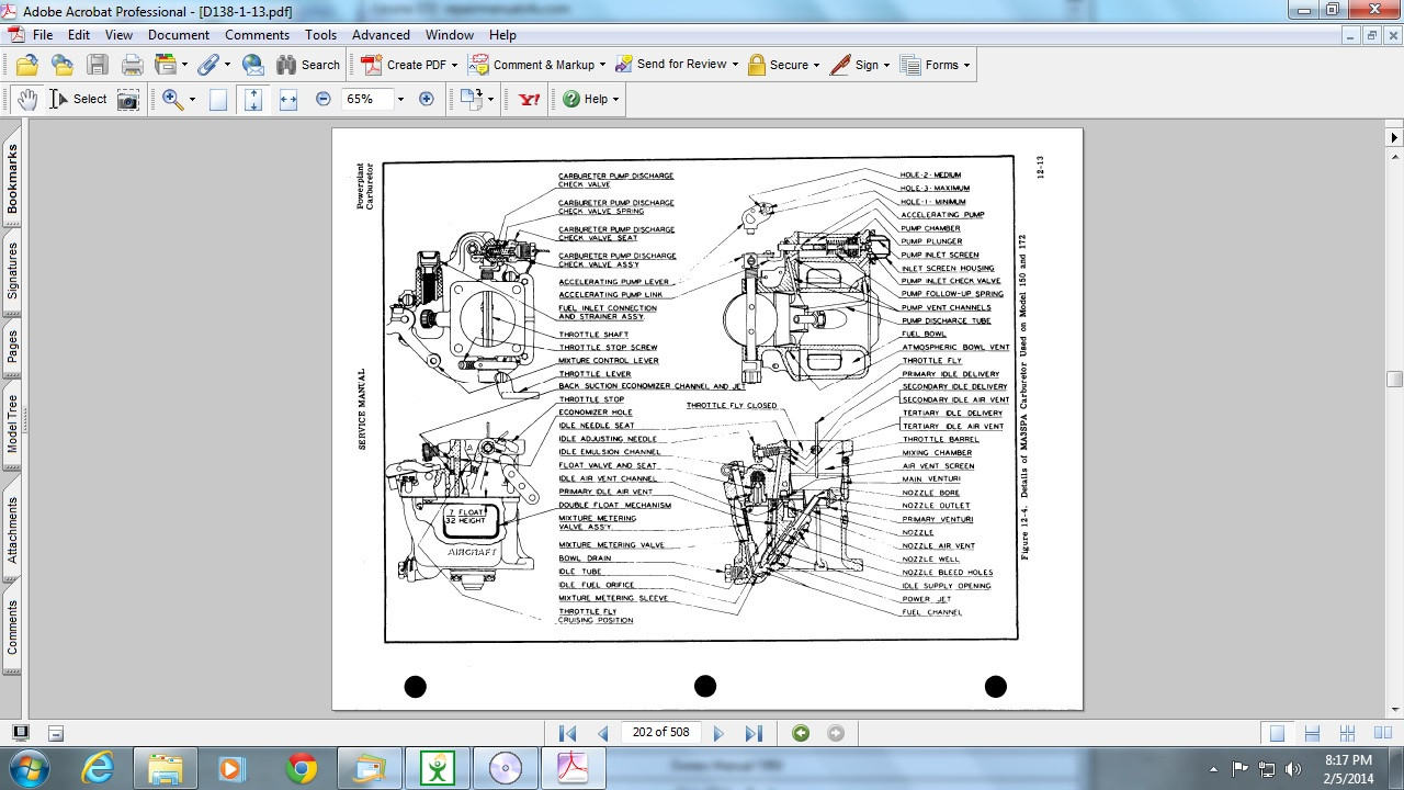 Cessna 172 Wiring diagram manual 172RWD08 schematic aircraft airplane