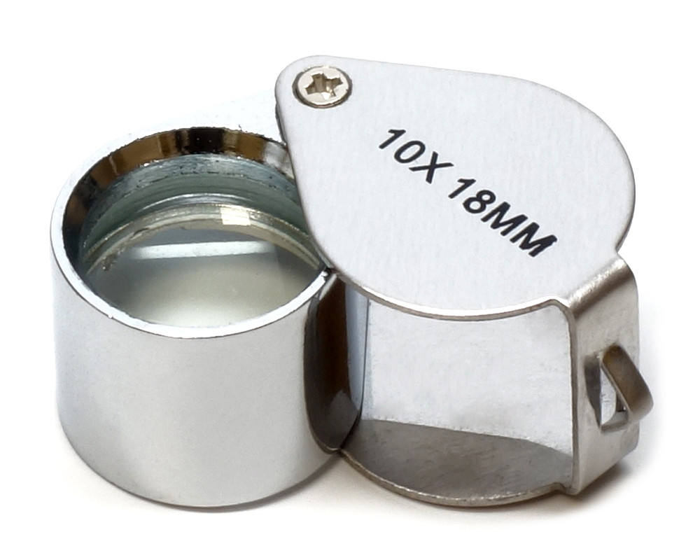 Aluminum Silver Jeweler's Loupe 10x 18mm MJ381018C Low Vision Glasses