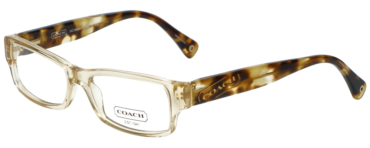 Coach Designer Eyeglasses HC60305074 in Sand 52mm Custom Left