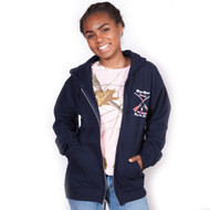 Blue Zippered Hoodie
