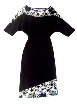 Seagull dress. - Silk Satin