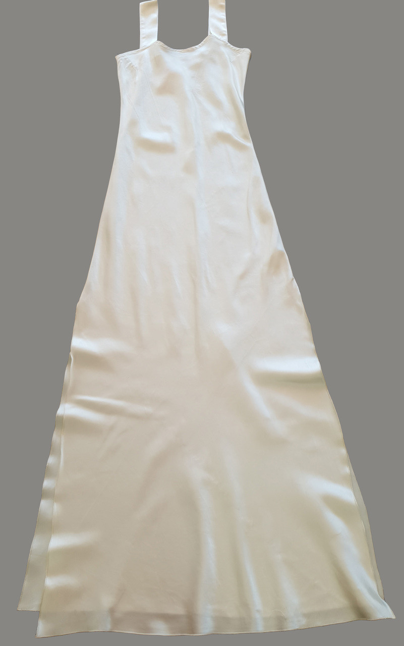 ivory silk gown