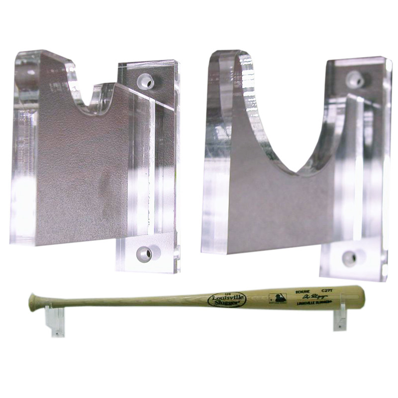 horizontal acrylic bat wall mount holder polynex inc