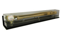 Deluxe Acrylic Baseball Bat & Gold Glove Ball Display Case - Wall Mountable - OUT OF STOCK