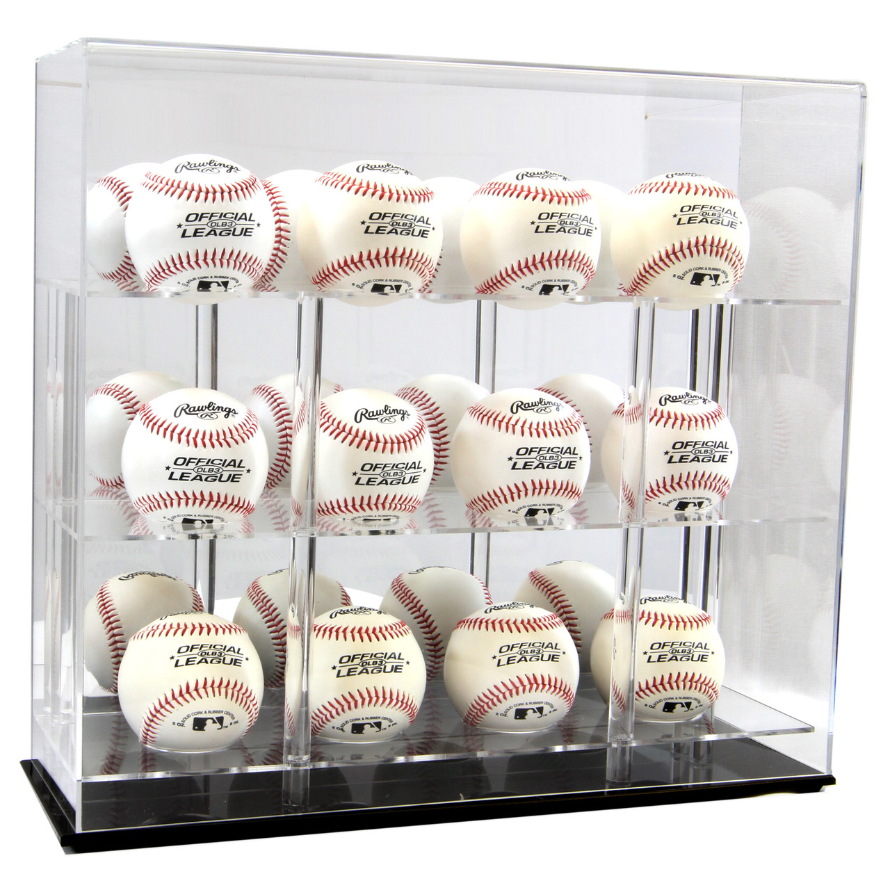 Deluxe Acrylic Twelve Baseball Display Case - OUT OF STOCK - Polynex, Inc