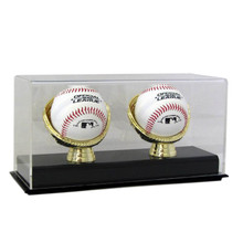 Acrylic Double Gold Glove Baseball Display Case - OUT OF STOCK