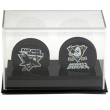 Acrylic Double Hockey Puck Display Case - OUT OF STOCK