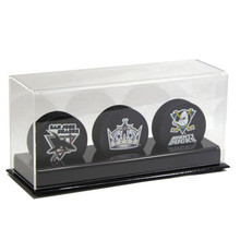 Acrylic Triple Hockey Puck Display Case - OUT OF STOCK