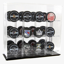 Deluxe Acrylic Twelve Hockey Puck Display Case 